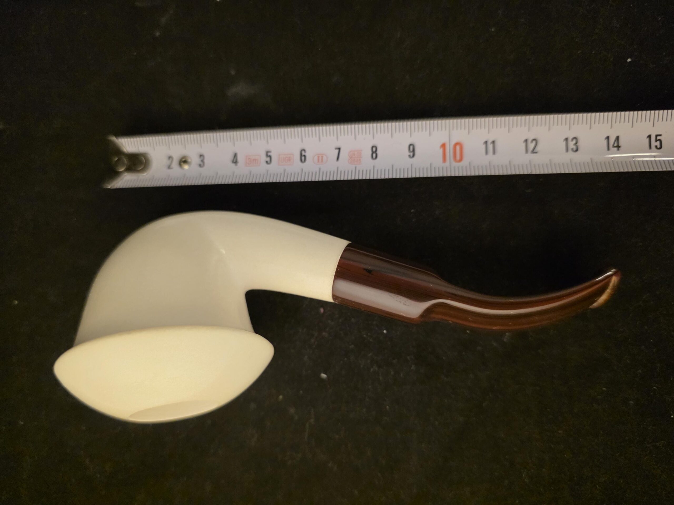Smooth Calabash Block Meerschaum Pipe – Special Stem – Fitted Case - Image 8