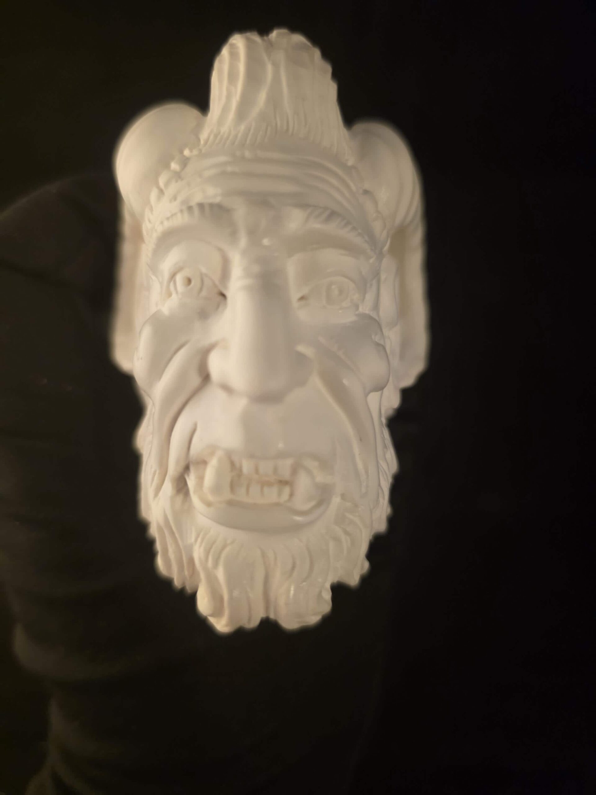 Pan Figural Meerschaum Pipe Hand Carved Block Stone Pagan God Collectible Fitted Case - Image 8