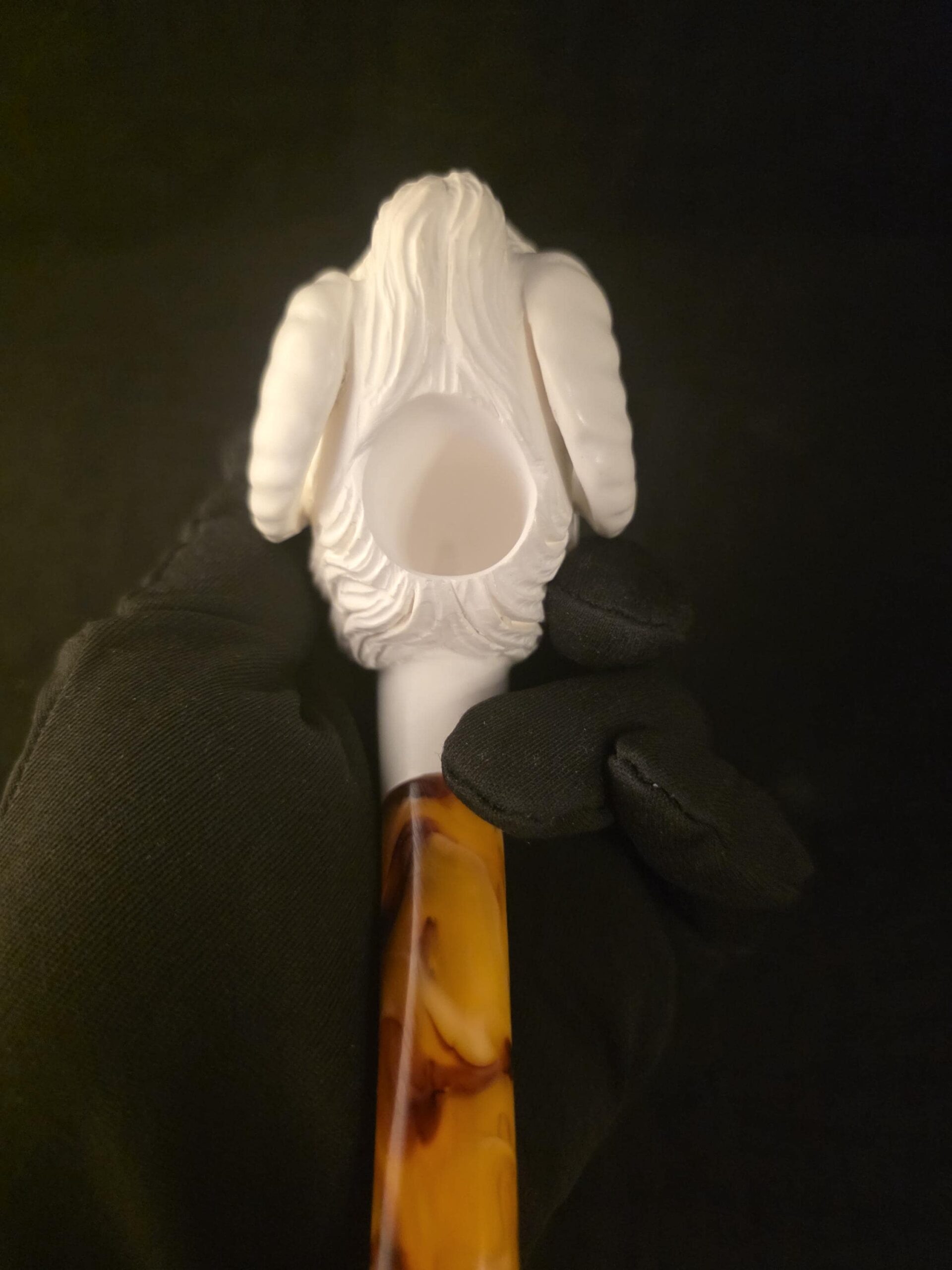 Pan Figural Meerschaum Pipe Hand Carved Block Stone Pagan God Collectible Fitted Case - Image 7