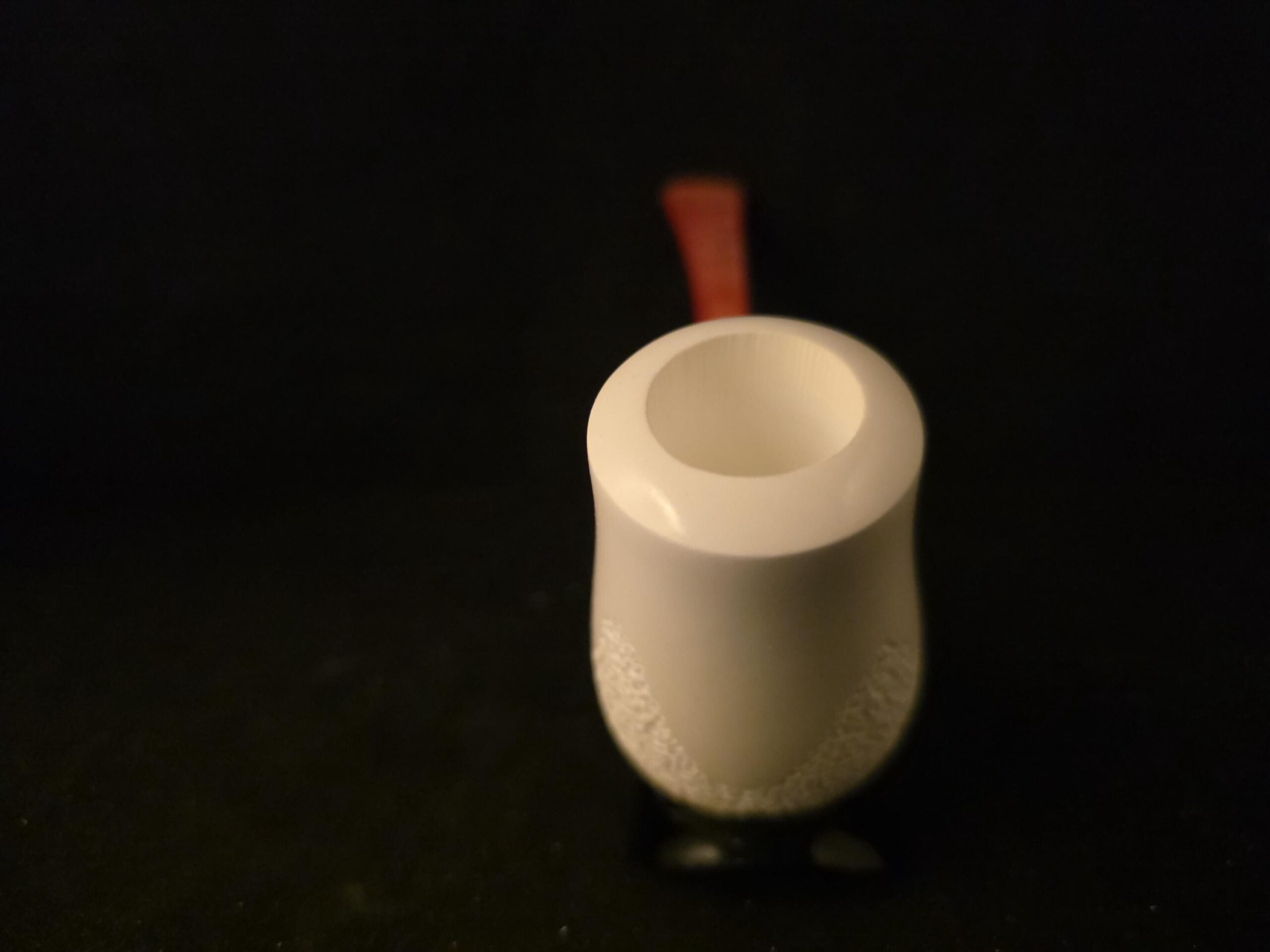 Smooth Meerschaum Pipe, Large Deep Bowl, Rustic Bottom, Briar Ring, Block Meerschaum, Fitted Case, Handmade Tobacco Pipe - Image 3