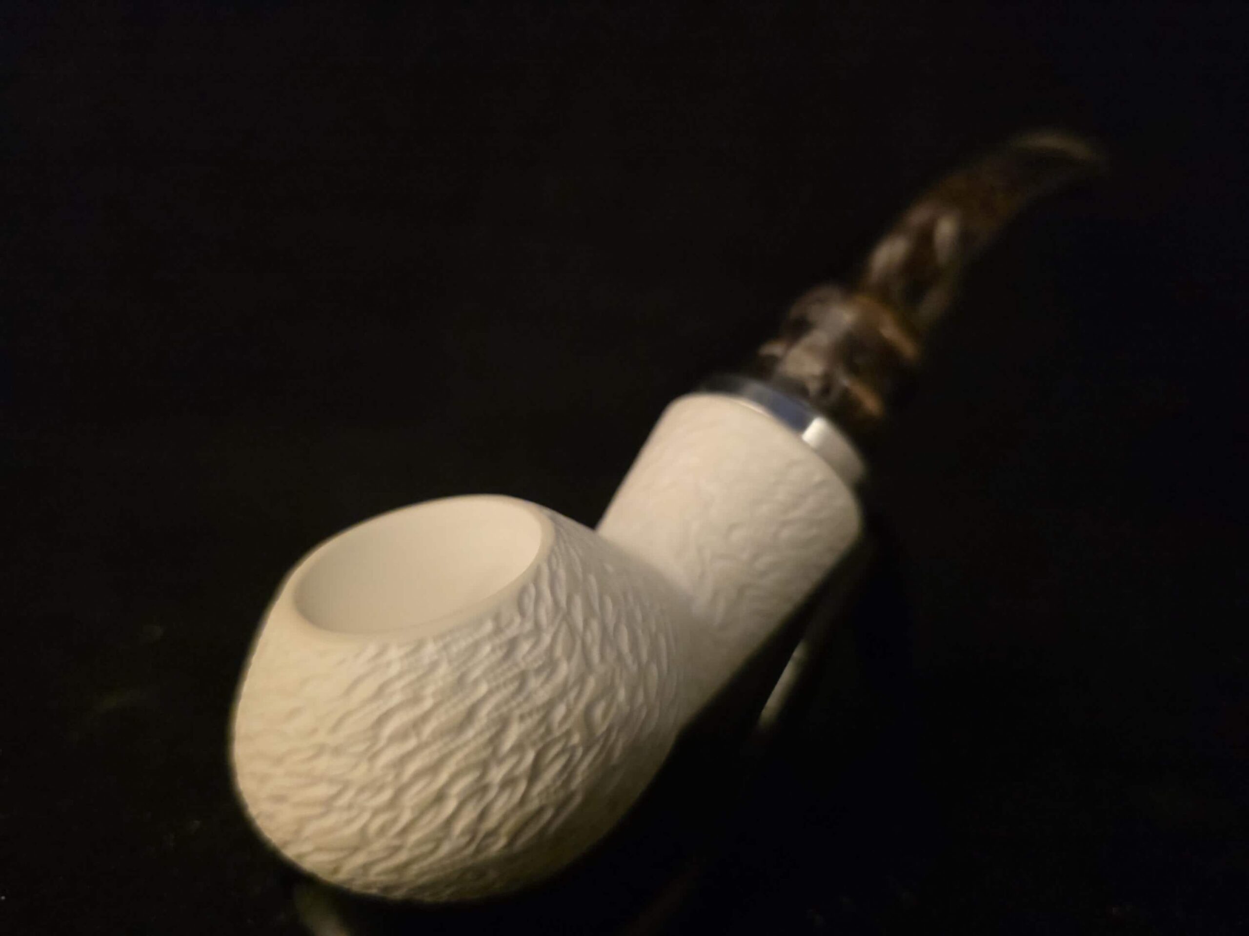 Rustic Design Classical Meerschaum Pipe, Reverse calabash smoking chamber, Block Meerschaum - Image 5
