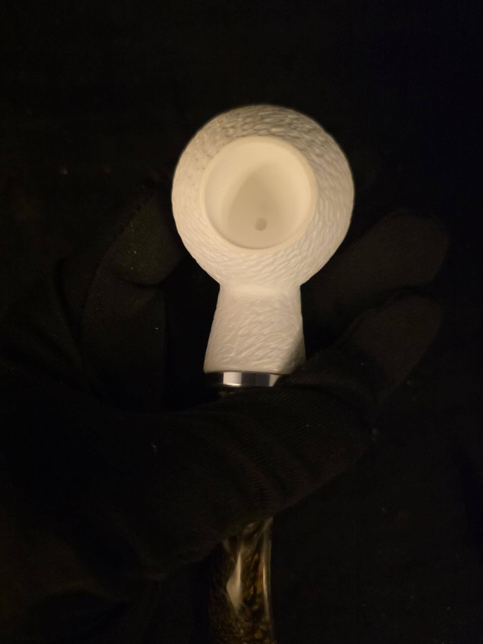 Rustic Design Classical Meerschaum Pipe, Reverse calabash smoking chamber, Block Meerschaum - Image 7