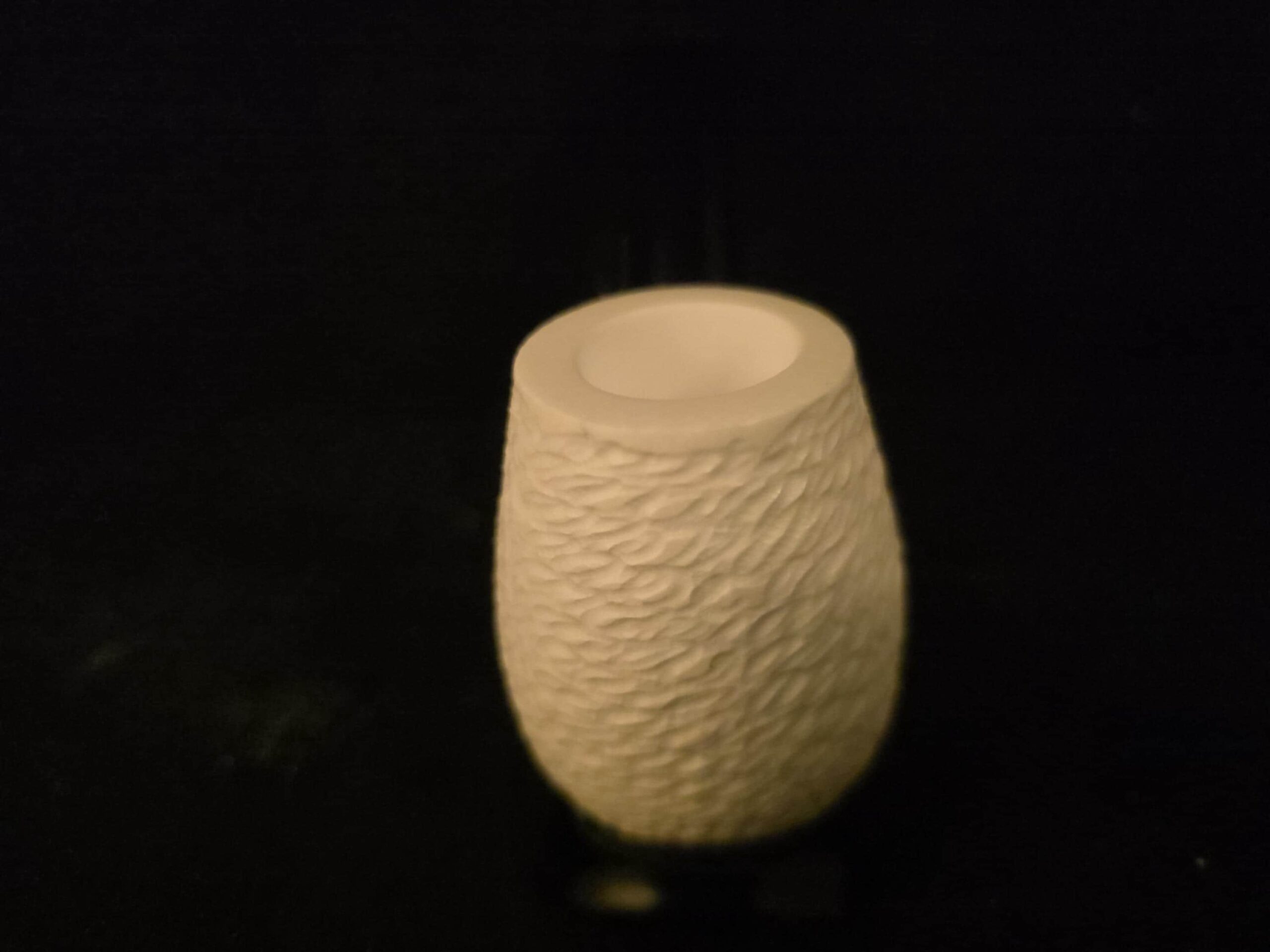 Rustic Design Meerschaum Pipe , Acrylic Stem, Block Meerschaum, - Image 2