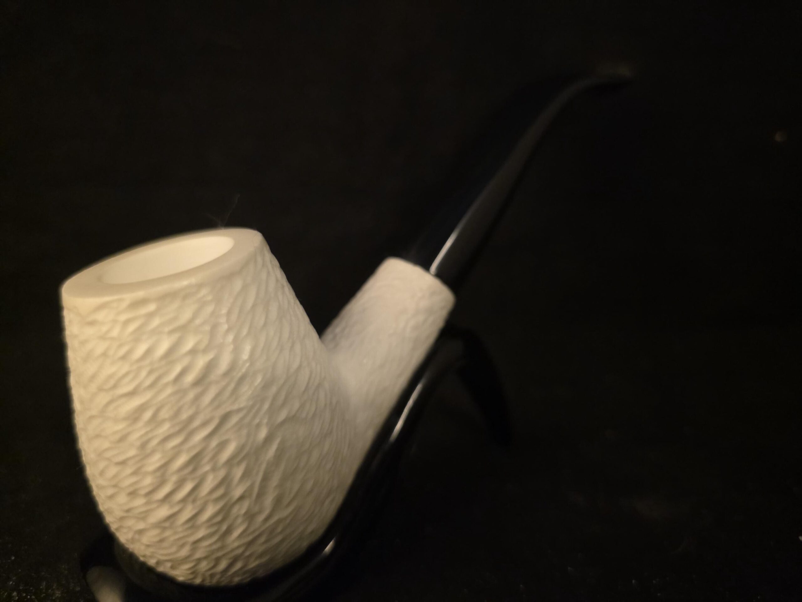 Rustic Design Meerschaum Pipe , Acrylic Stem, Block Meerschaum, - Image 5