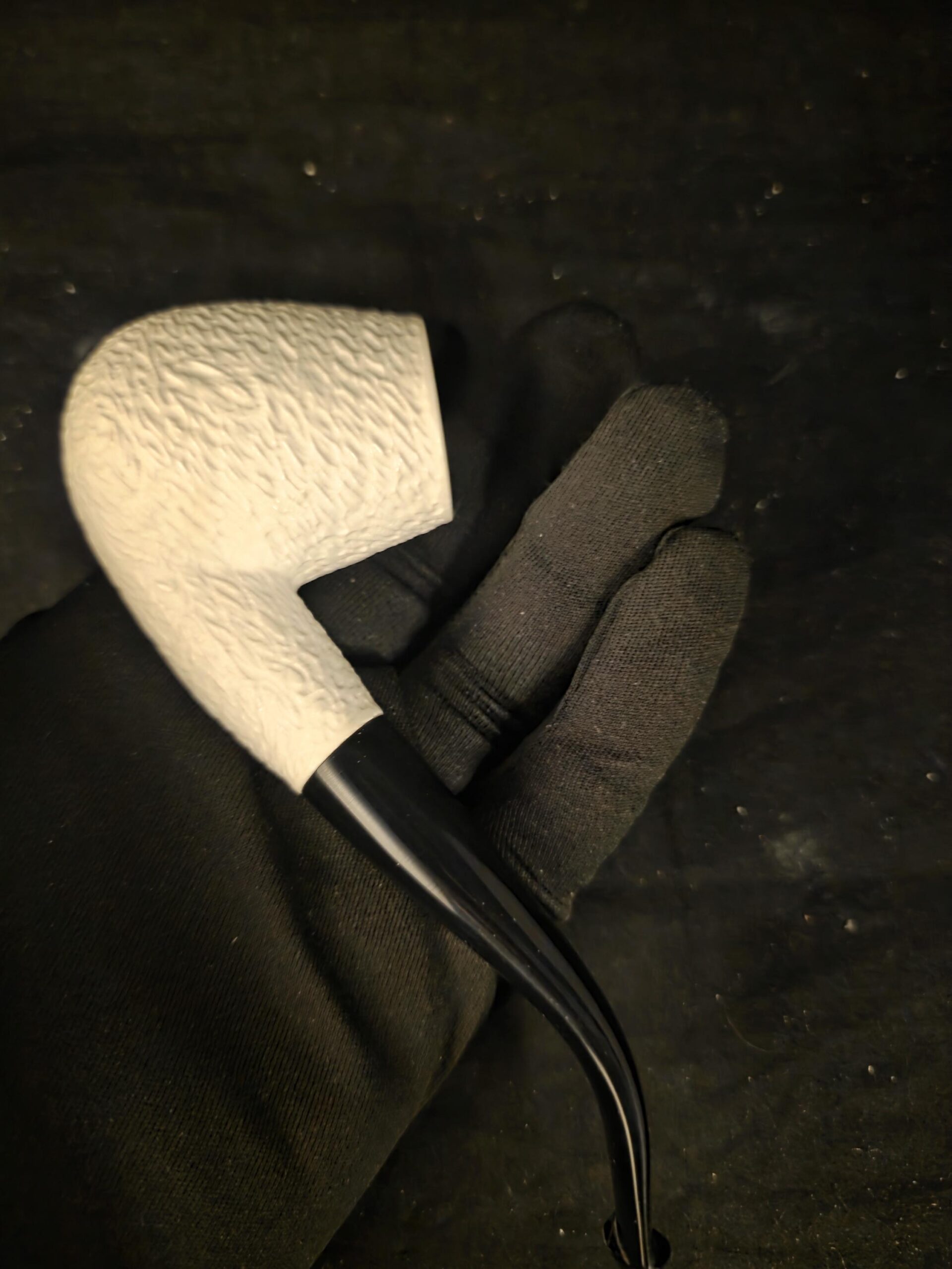 Rustic Design Meerschaum Pipe , Acrylic Stem, Block Meerschaum, - Image 8