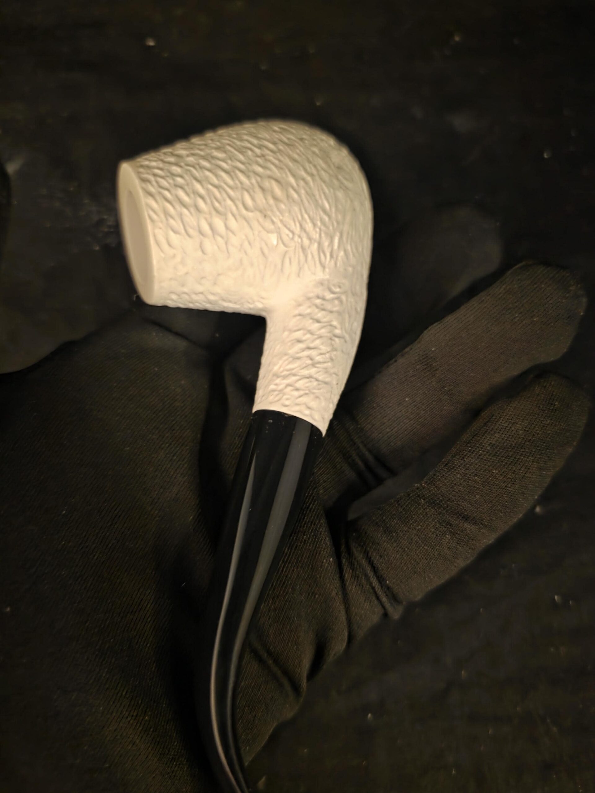 Rustic Design Meerschaum Pipe , Acrylic Stem, Block Meerschaum, - Image 9