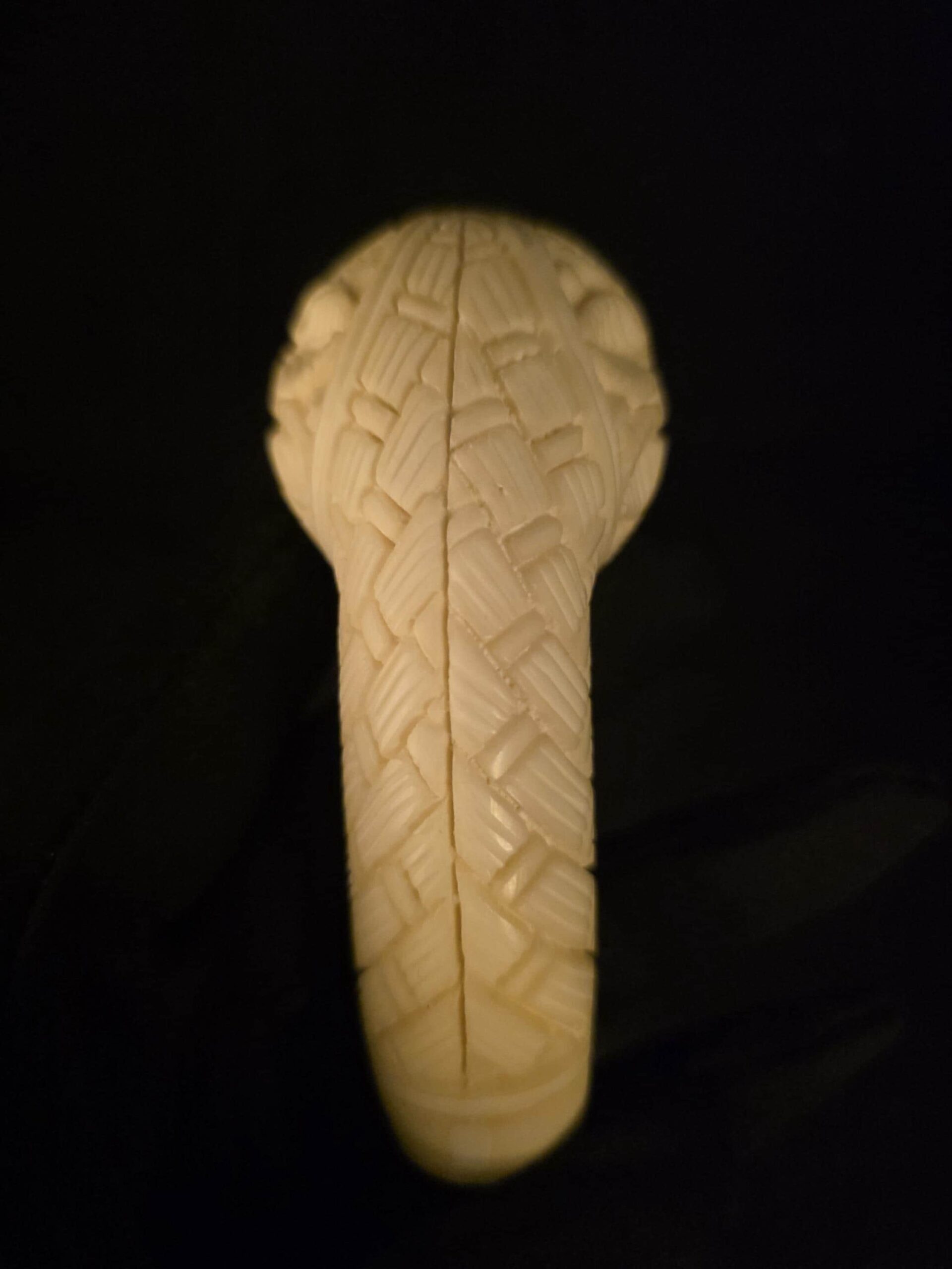 Special Floral relief Work Meerschaum Pipe,Acrylic Stem, Block Meerschaum, Gift For Him - Image 10