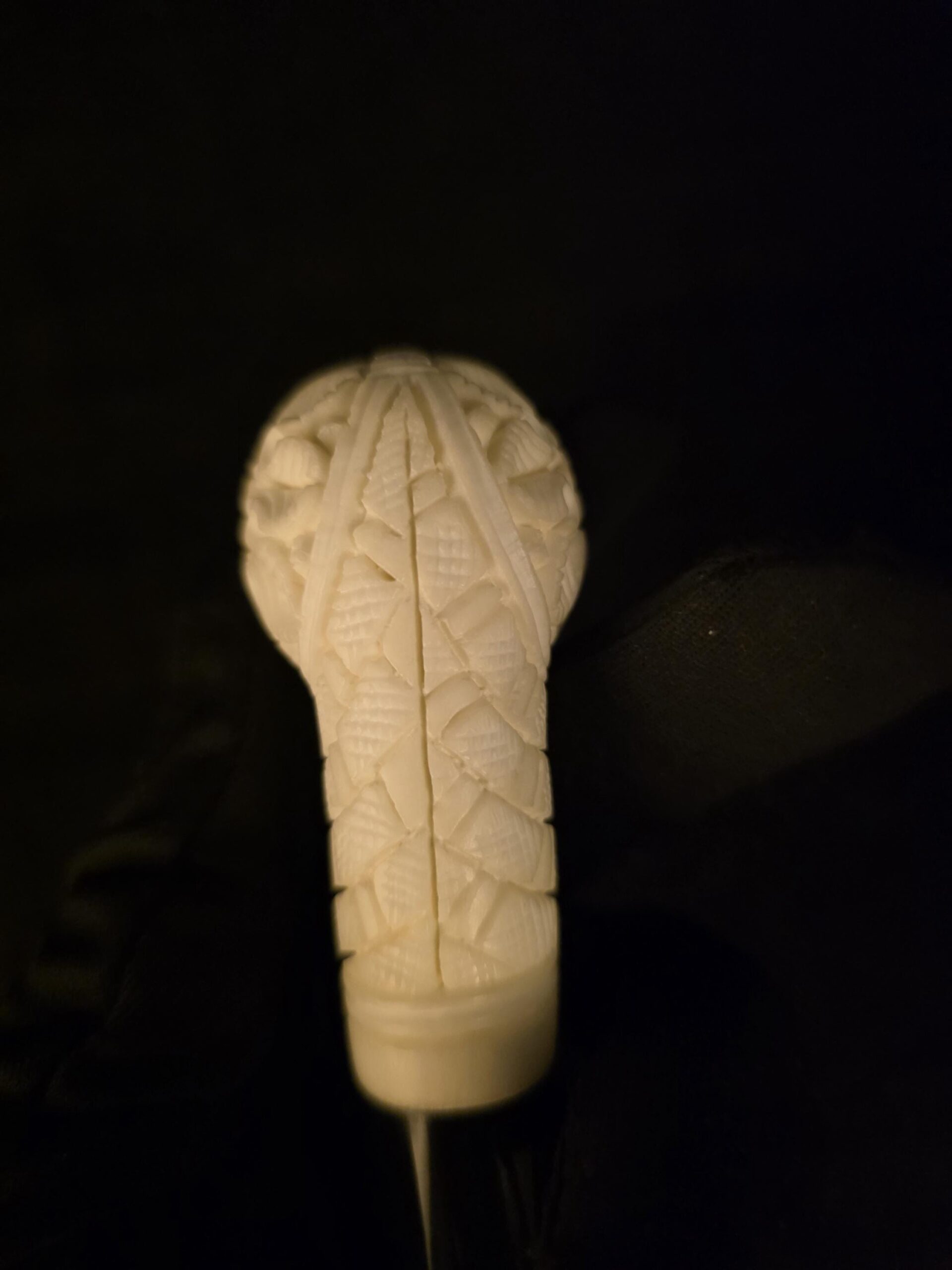 Floral relief Work Meerschaum Pipe , Block Meerschaum, Gift For Him, Acrylic Stem - Image 9