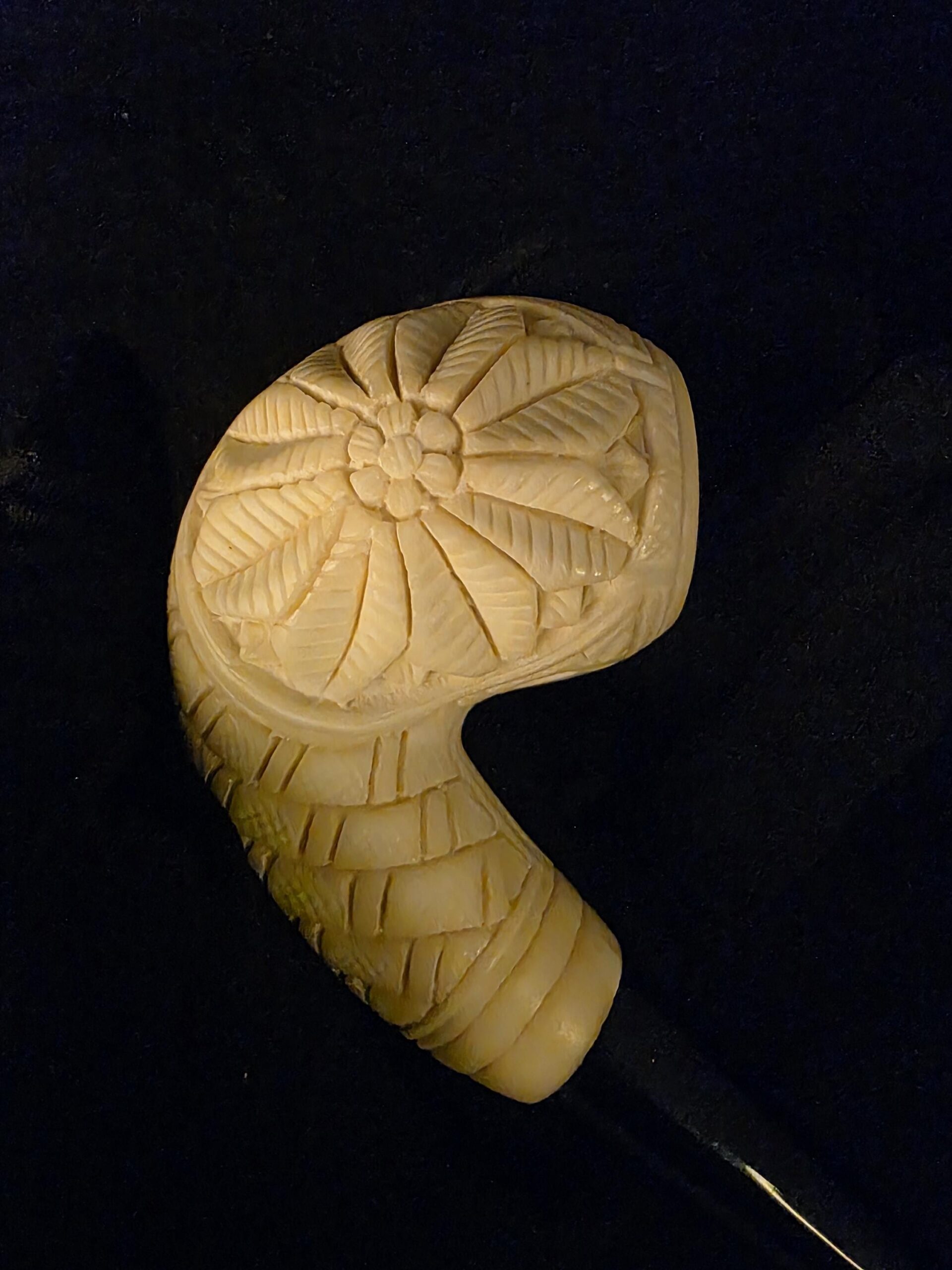 Special Floral Relief Work Meerschaum Pipe, Block Meerschaum, Gift For Him, Acrylic Stem - Image 5
