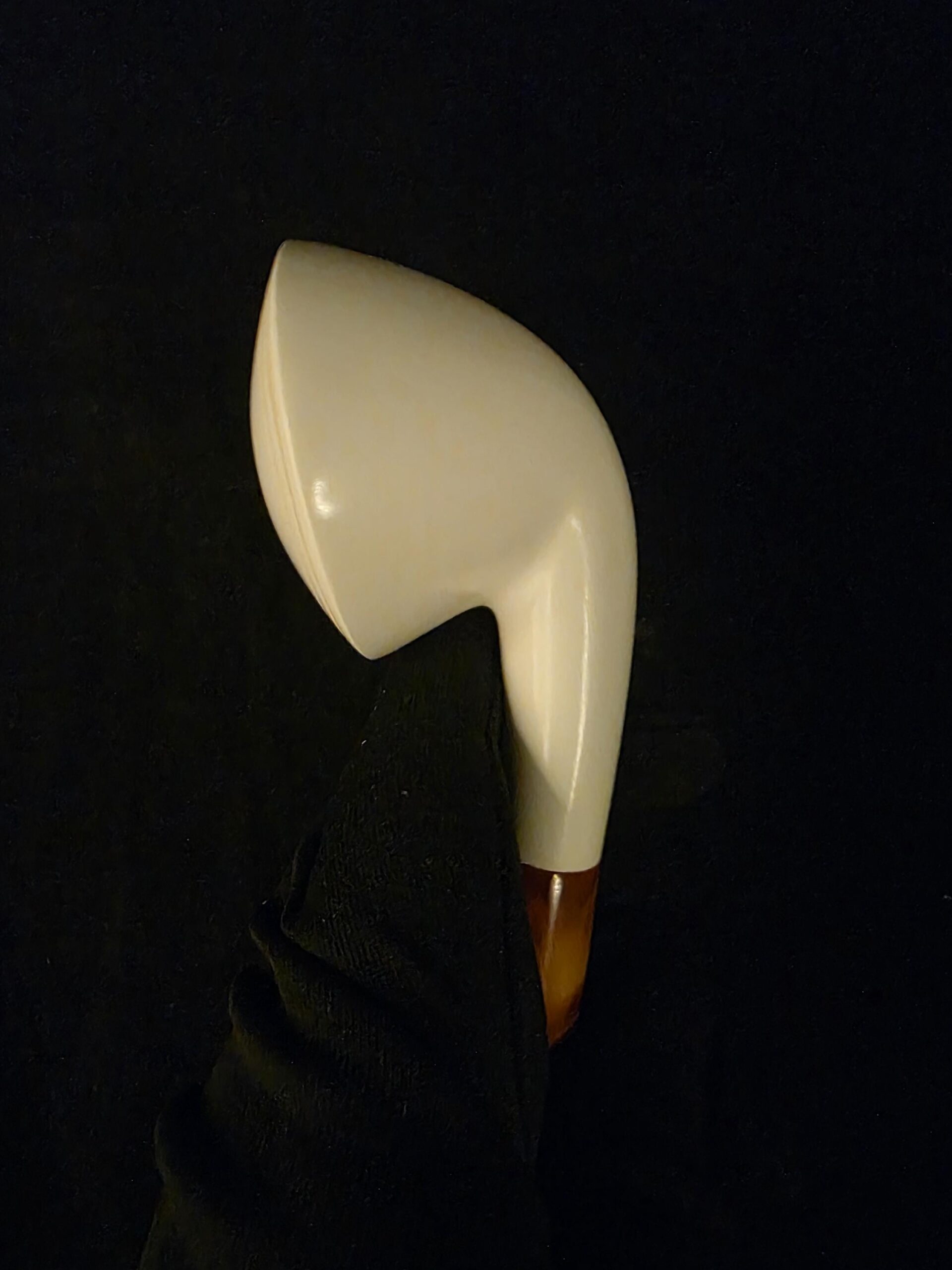 Smooth Bulldog Meerschaum Pipe, Large Bowl, Fitted Case - Image 8