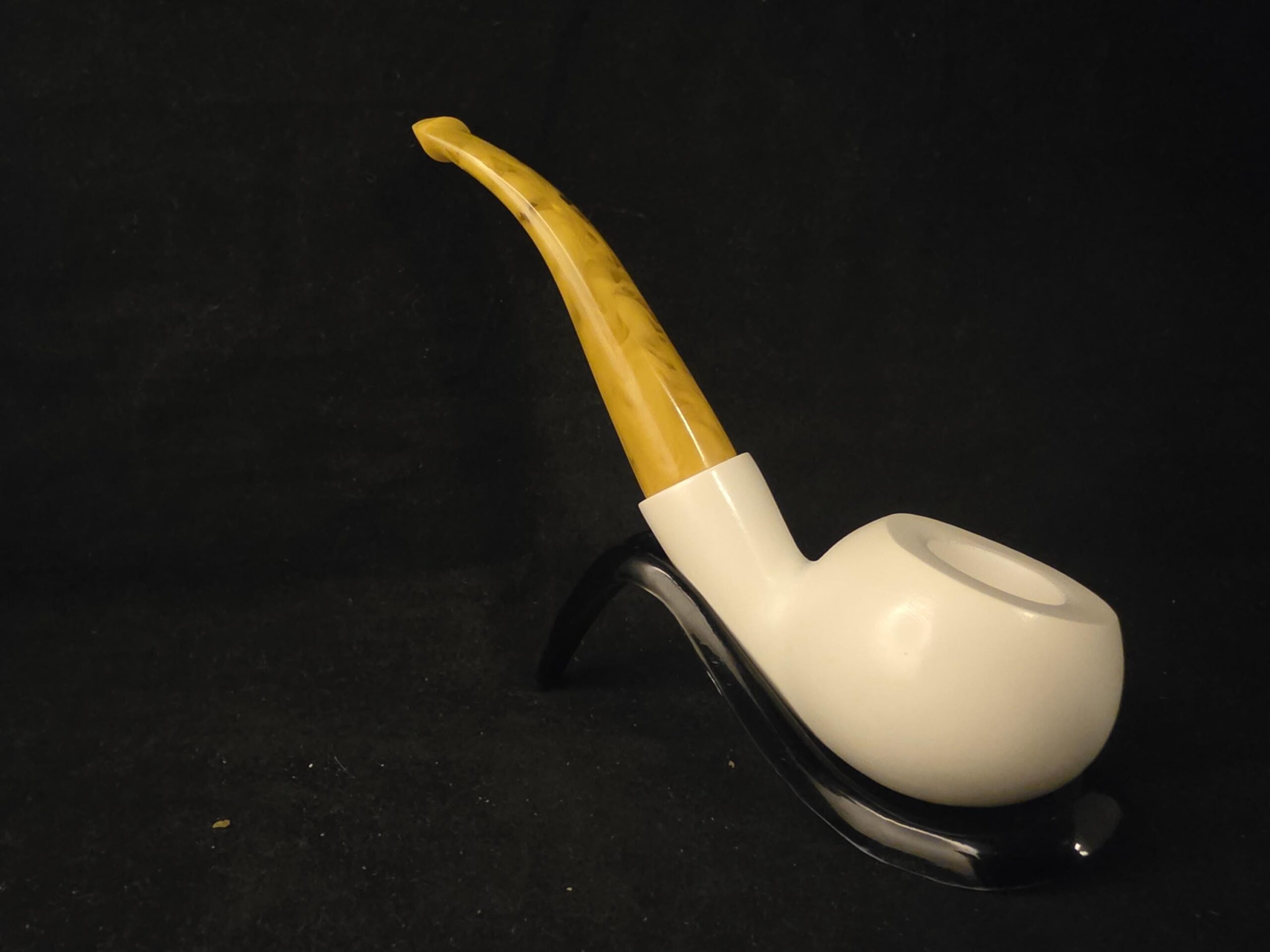 Smooth Apple Meerschaum Pipe, ,Fitted Case,Block Meerschaum,Gift for Him - Image 5