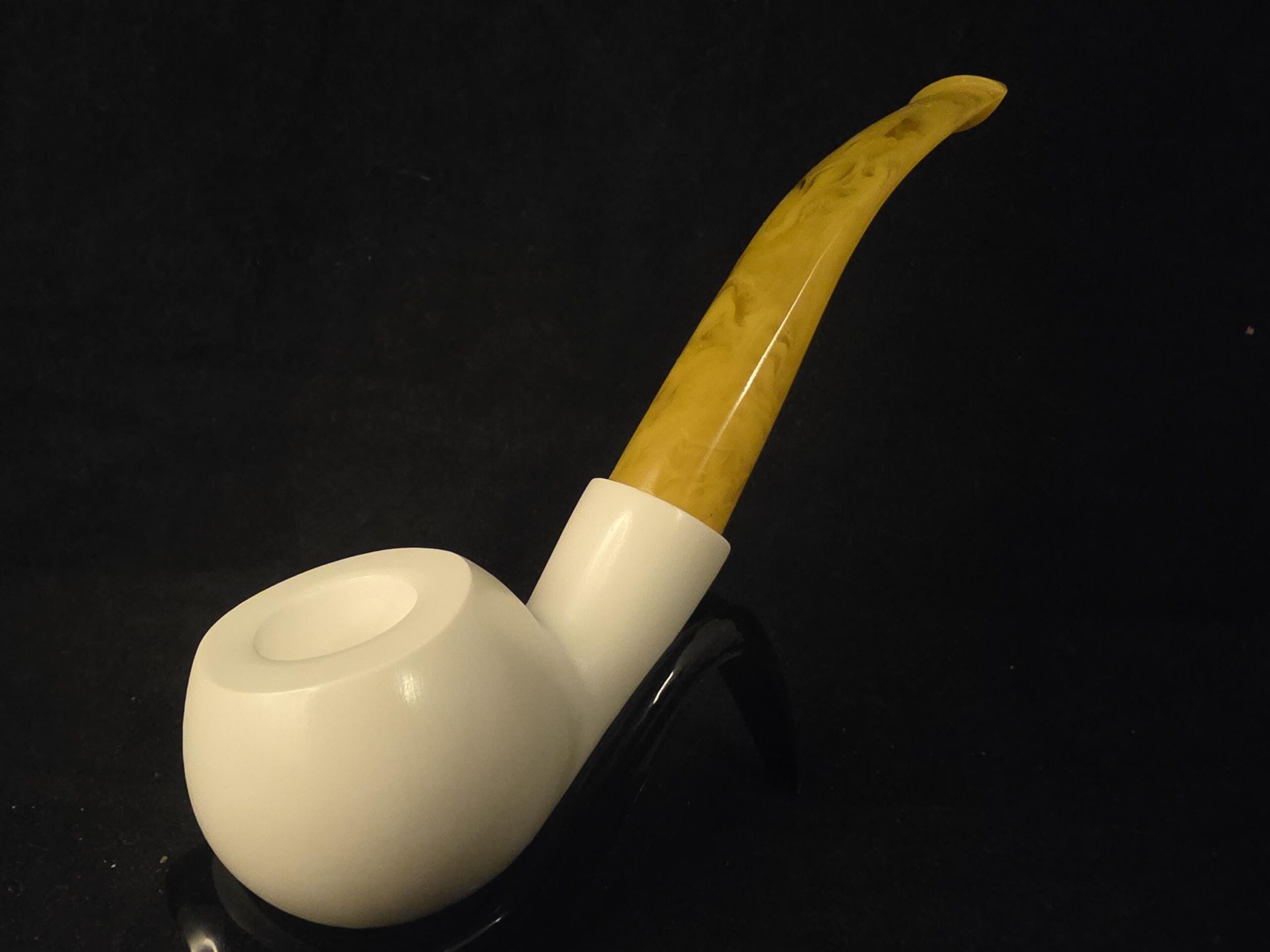 Smooth Apple Meerschaum Pipe, ,Fitted Case,Block Meerschaum,Gift for Him - Image 6