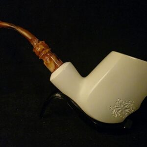 Smooth Depicted and Rustic Free Style Meerschaum Pipe, Fitted Case,Block Meerschaum, One of a Kind Pipe,Sea foam Pipe