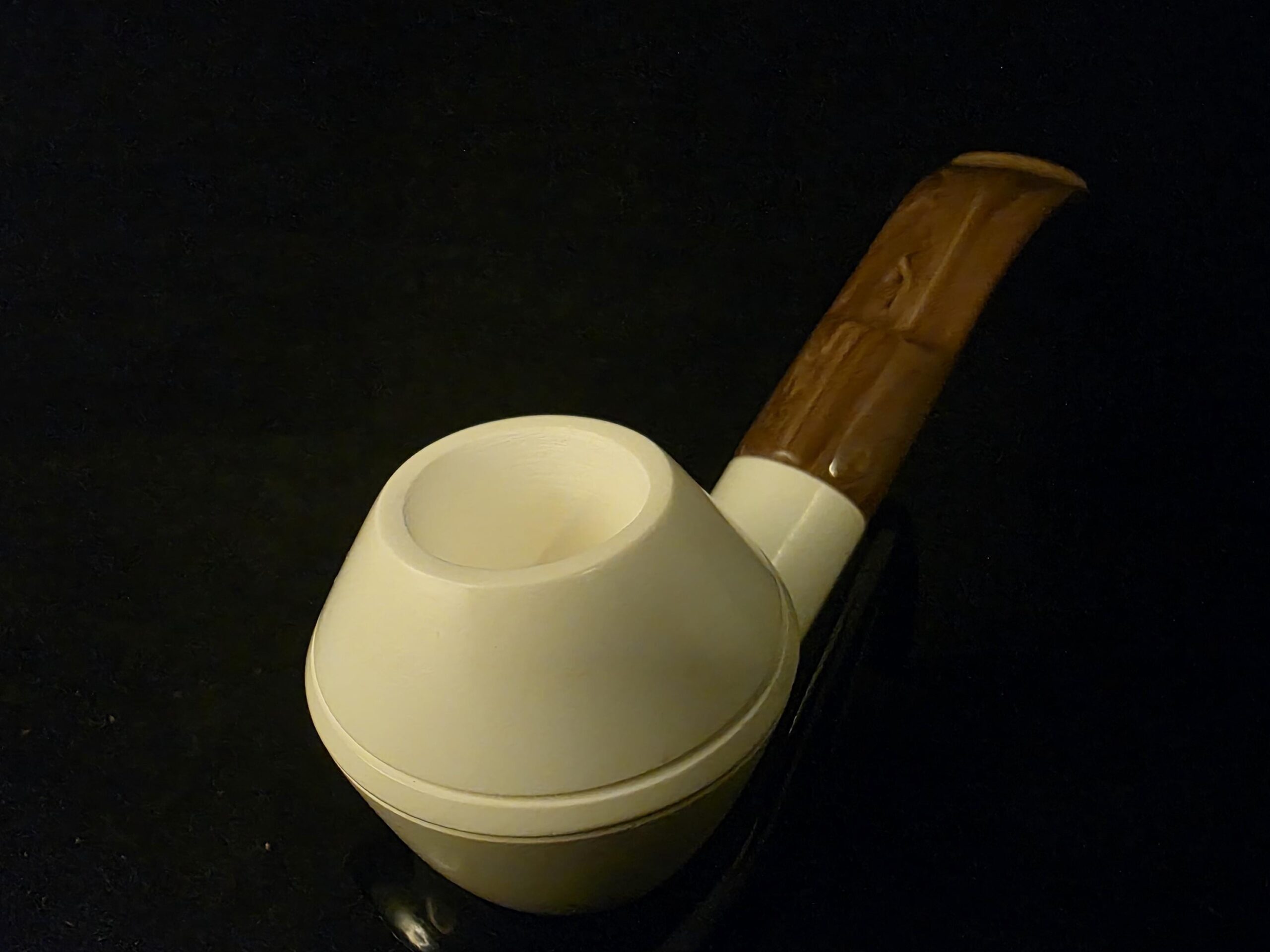 Smooth Bulldog Meerschaum Pipe, Fitted Case, Block Meerschaum,Made in Eskisehir - Image 5