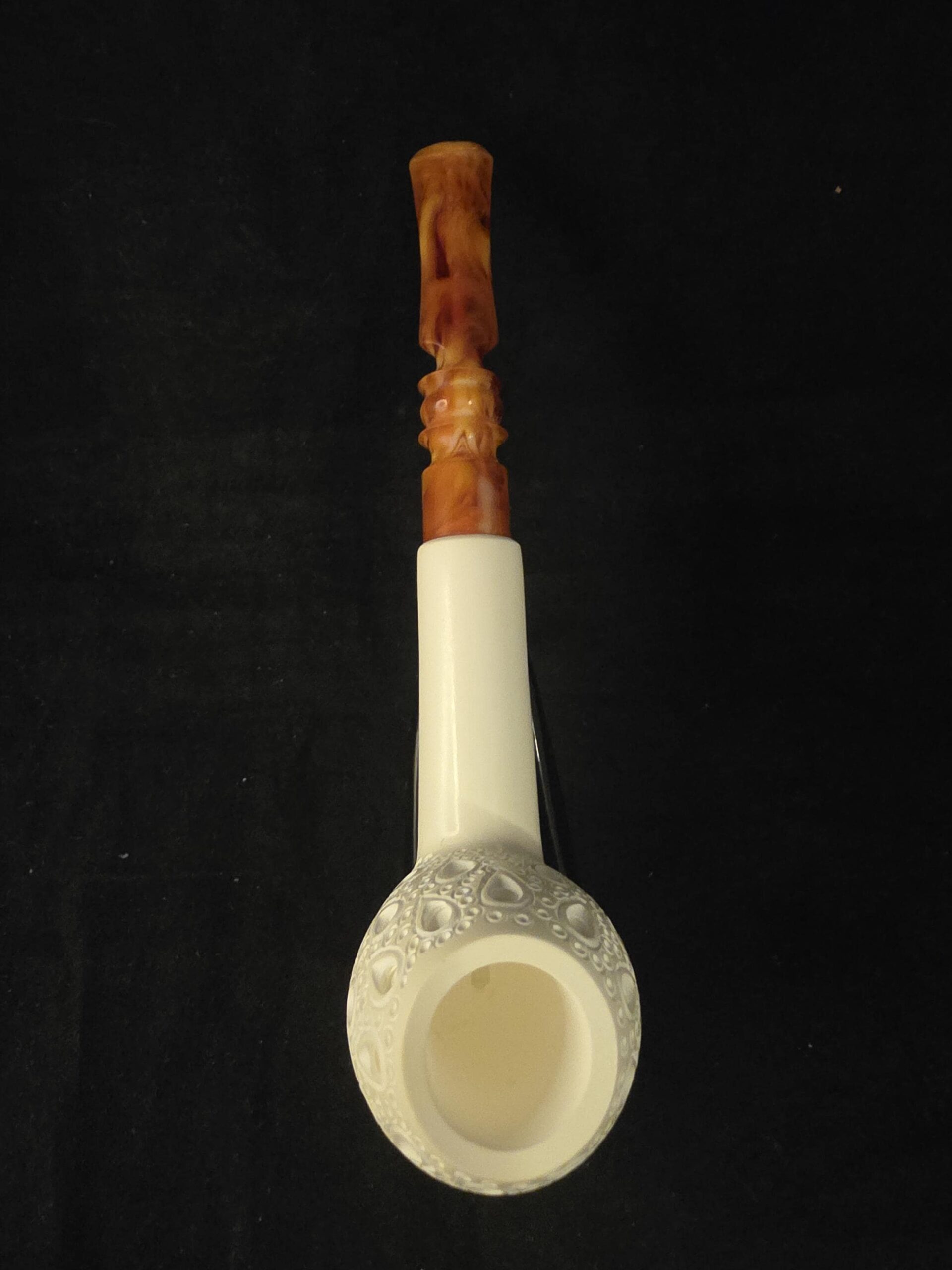 Large size Depicted Apple Model Meerschaum Pipe, Block Meerschaum,Fitted Case - Image 6