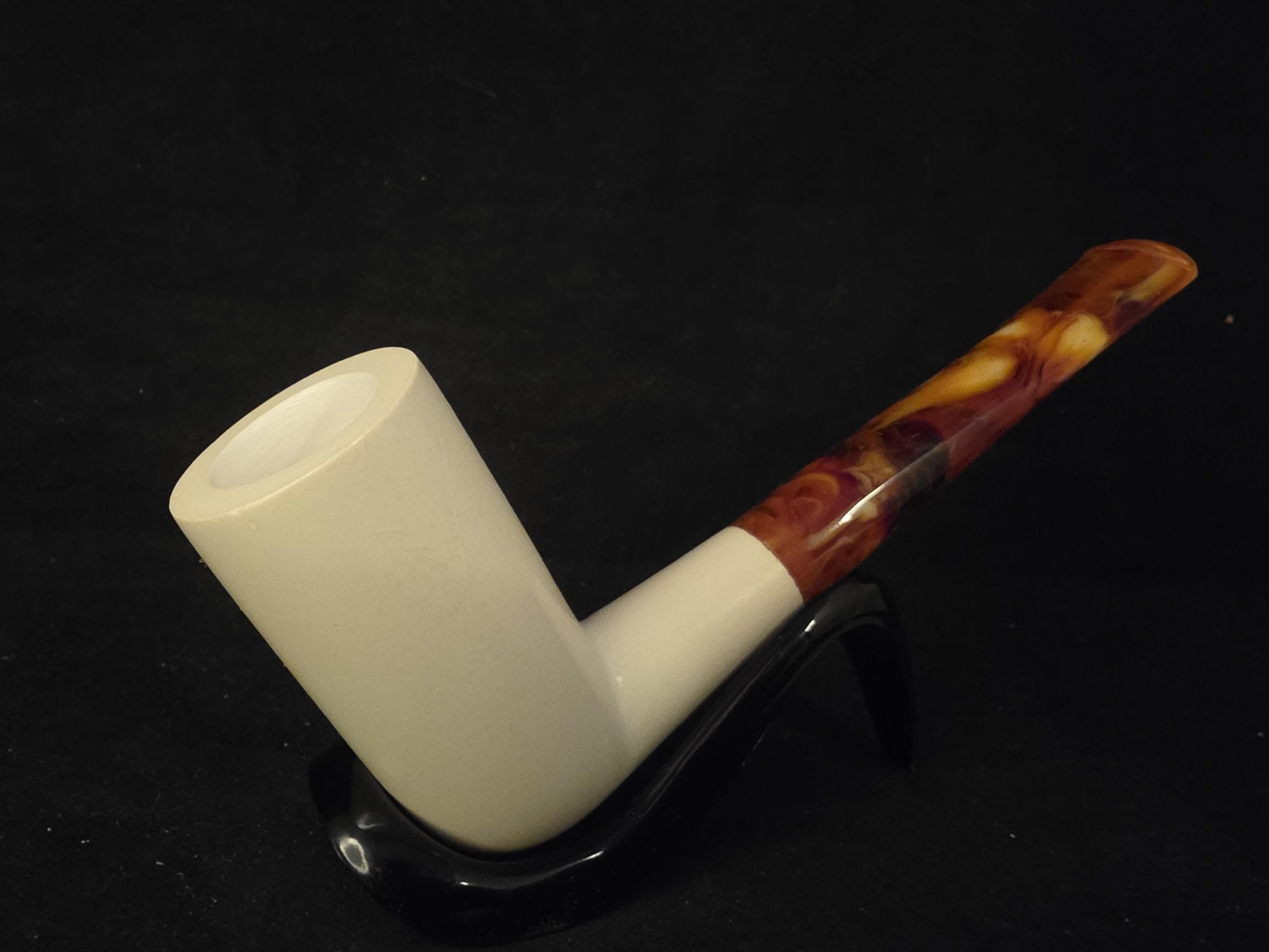 Deep Bowl Smooth Billard Meerschaum Pipe, Fitted Case, Block Meerschaum Pipe - Image 2