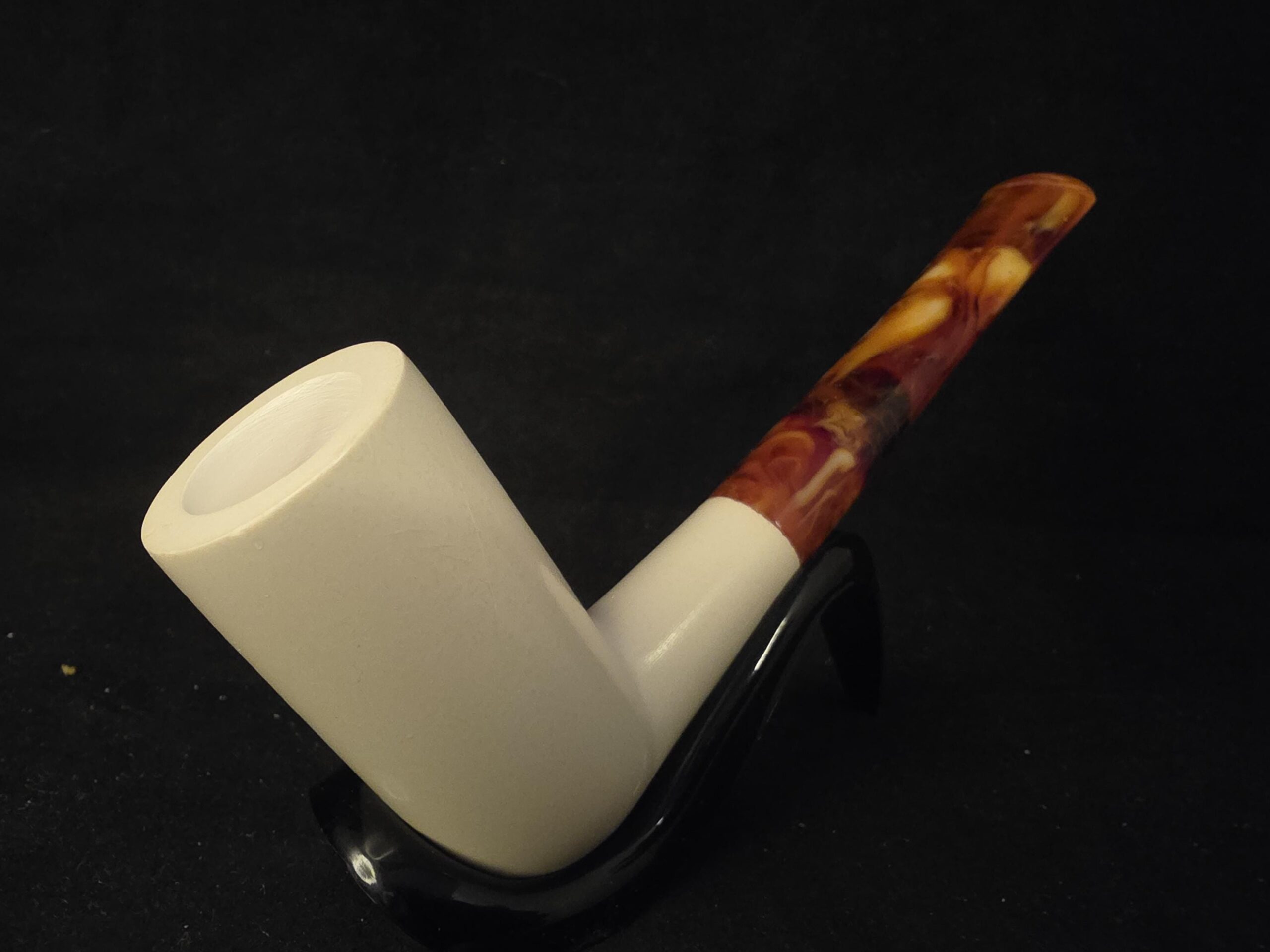 Deep Bowl Smooth Billard Meerschaum Pipe, Fitted Case, Block Meerschaum Pipe - Image 4