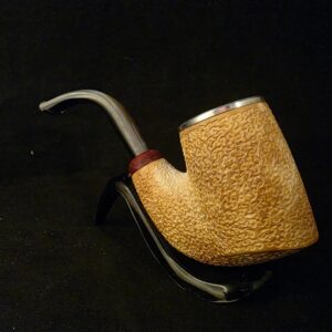 Hungarian & Oom Paul Smooth Meerschaum Pipe, Fitted Case, Block Meerschaum Pipe, Briar Ring,Special Push and Pull stem System