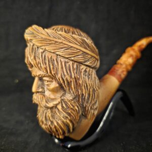 Zeus King Of Gods, Zeus Figural Meerschaum Pipe with Old Vienna Waxing,Museum Quality Pipe,Fitted Case