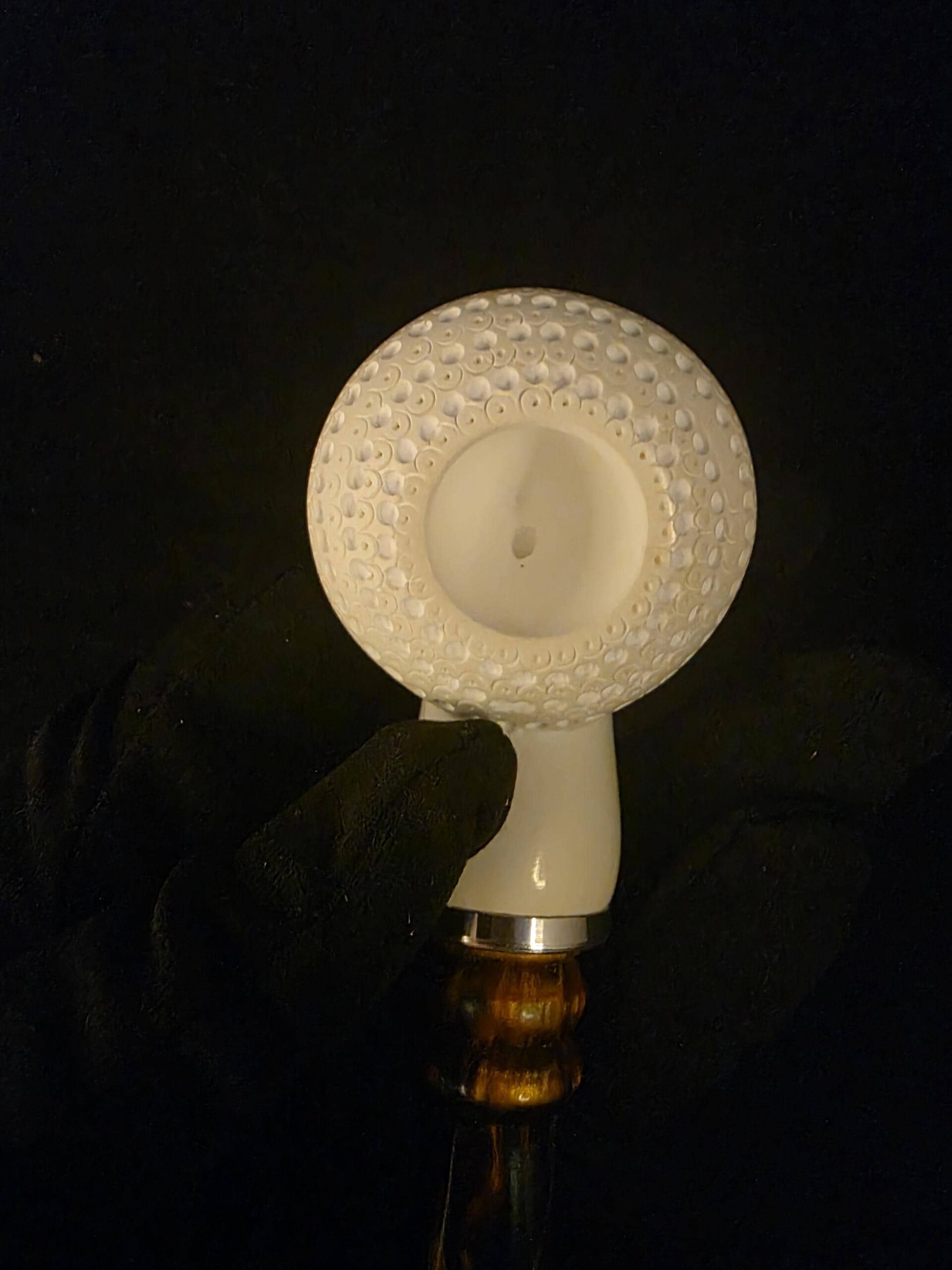 Elite Apple Design Depicted Meerschaum Pipe,Special Stem Stem and Fitted Case, Block Meerschaum - Image 7