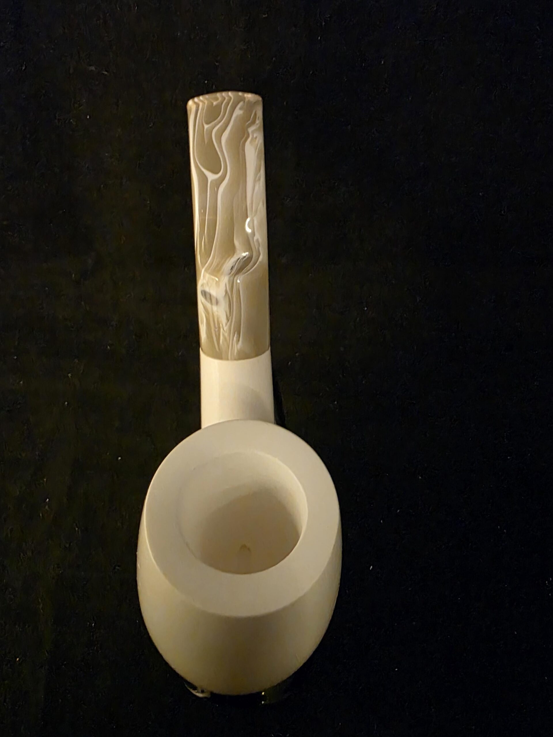 Smooth Billard Model Meerschaum Pipe, Fitted Case, Block Meerschaum - Image 2
