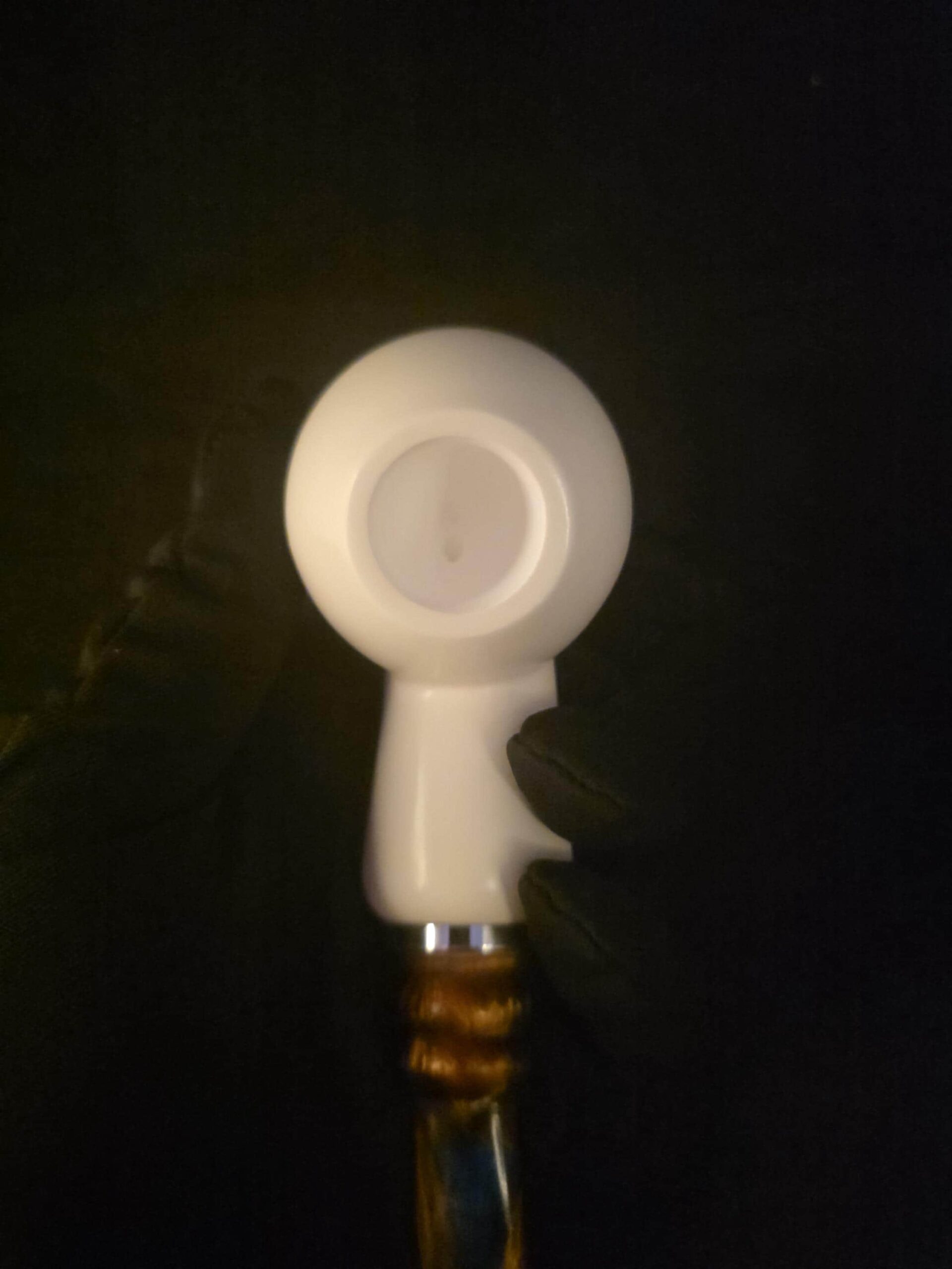 Smooth Apple Meerschaum Pipe, Reverse Calabash Chamber, Special Push Pull Stem Design,Fitted Case, Block Meerschaum - Image 9