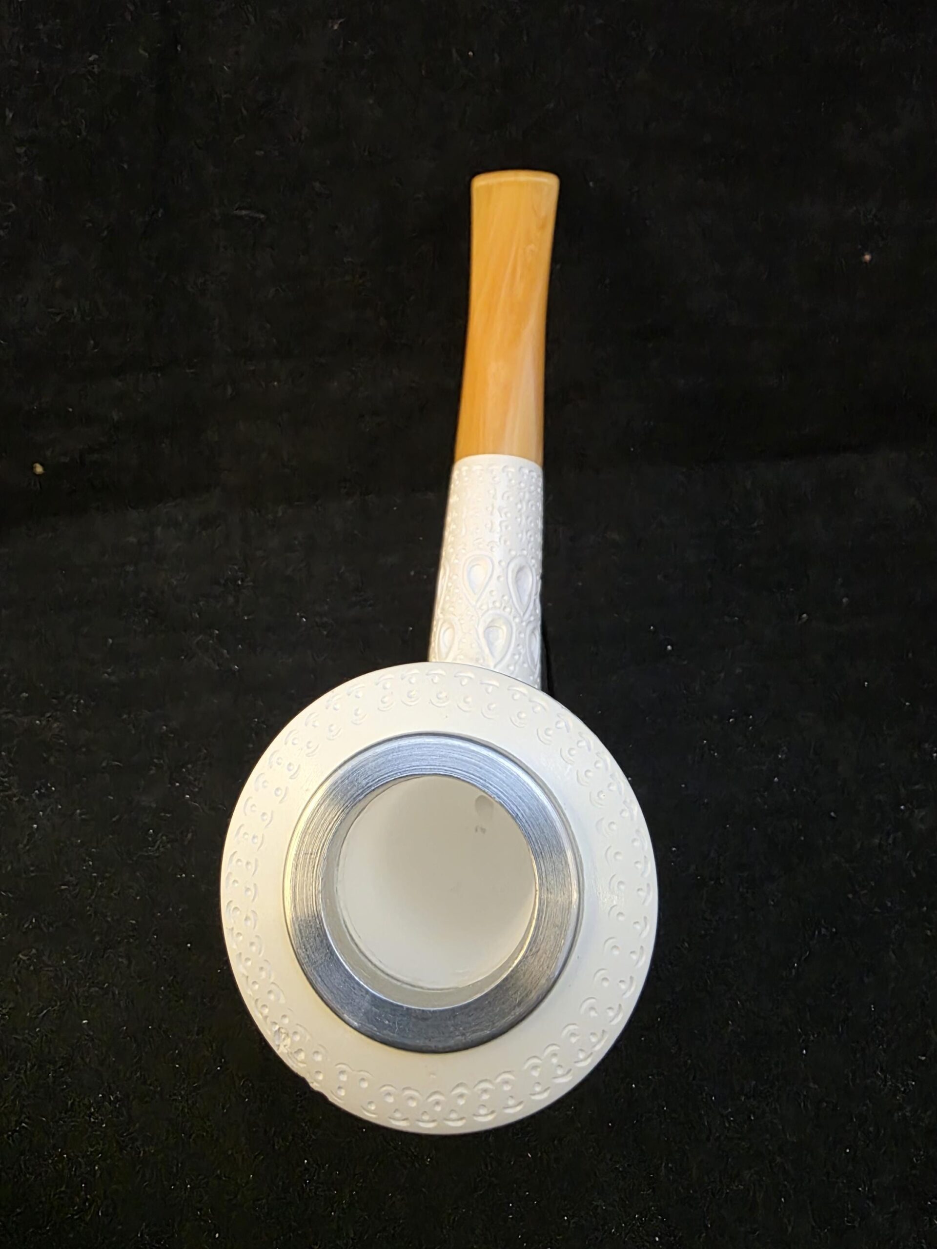 Depicted Large Bowl Billard Meerschaum Pipe, Fitted Case, Block Meerschaum, Turkish Meerschaum, Made in Eskisehir, - Image 2