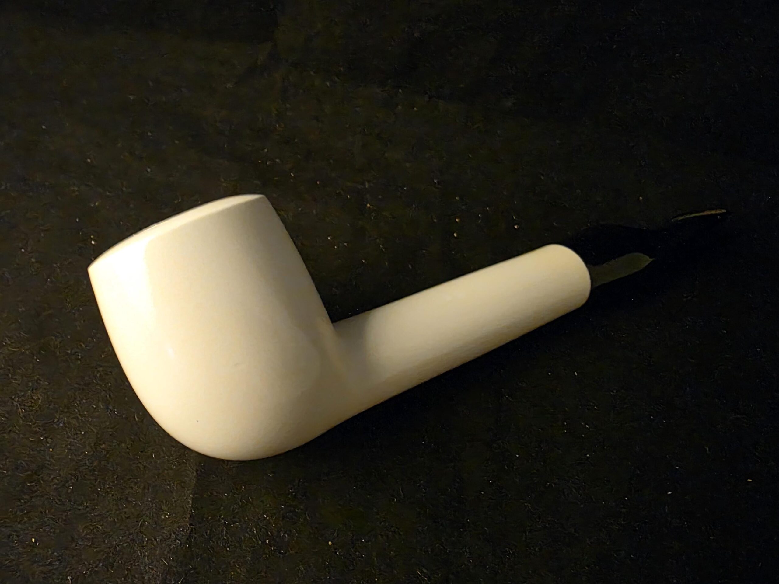Classic Smooth Billard Meerschaum Pipe, Fitted Case, Block Meerschaum, Seafoam, Turkish Meerschaum - Image 6