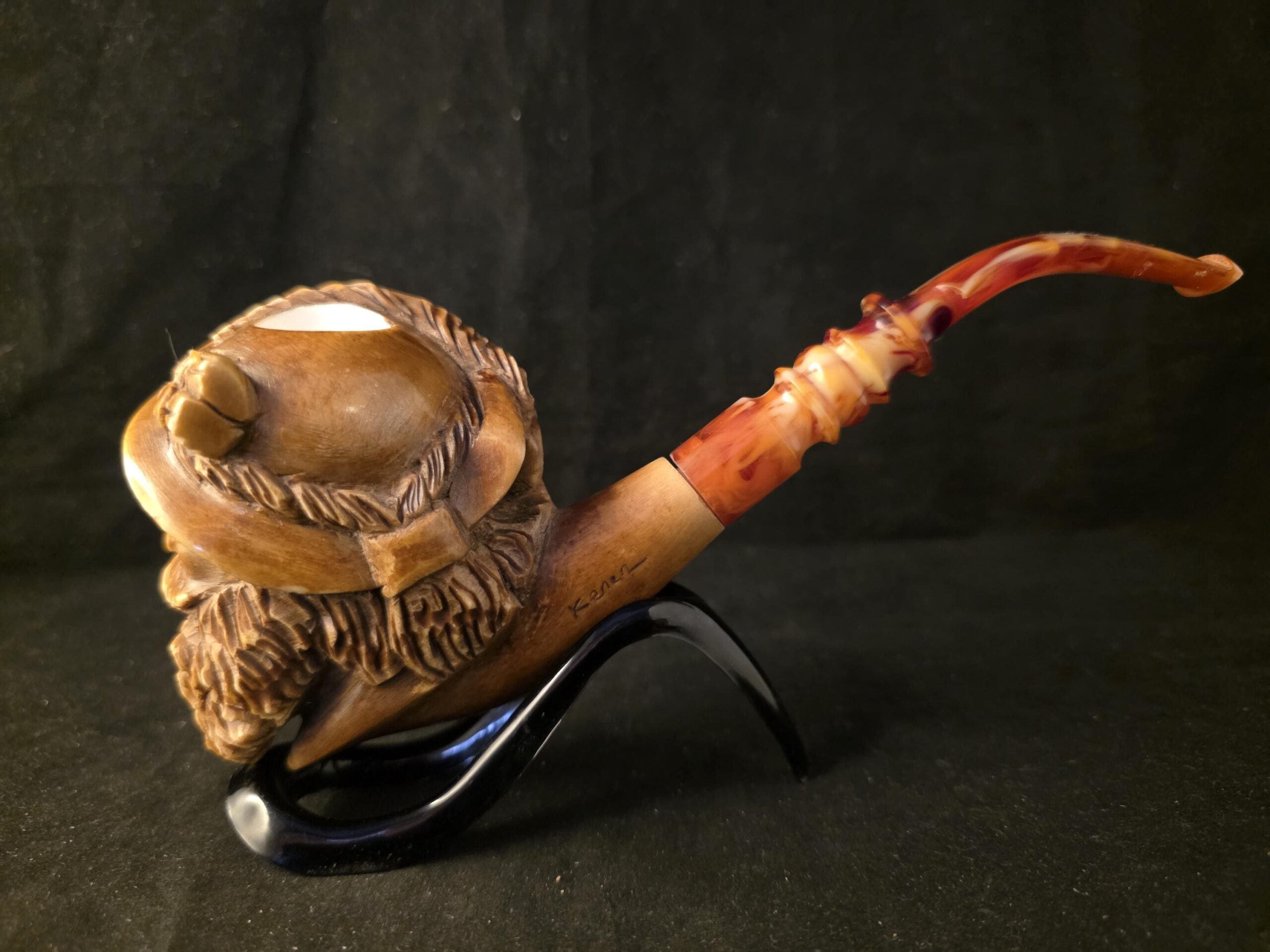 The Knight Figural Meerschaum Pipe, Fitted Case, Block Meerschaum, Seafoam, Turkish Meerschaum, Made in Eskisehir - Image 5