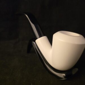 Classical Smooth Billard Model Meerschaum Pipe, Fitted Case, Block Meerschaum, Seafoam, Turkish Meerschaum,