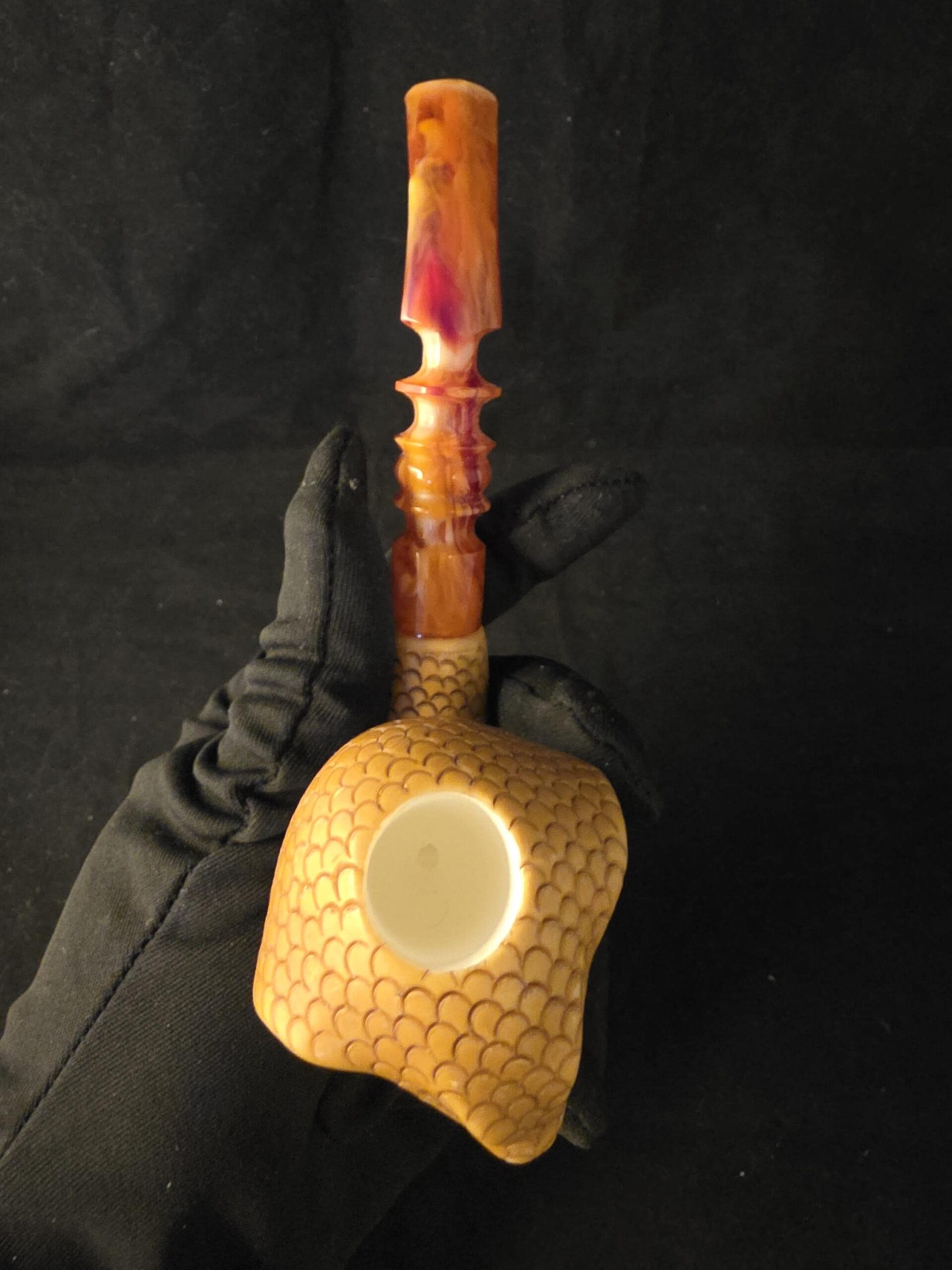 King Kobra Figural Meerschaum Pipe, Fitted Case, Block Meerschaum, Seafoam, Turkish Meerschaum, - Image 10