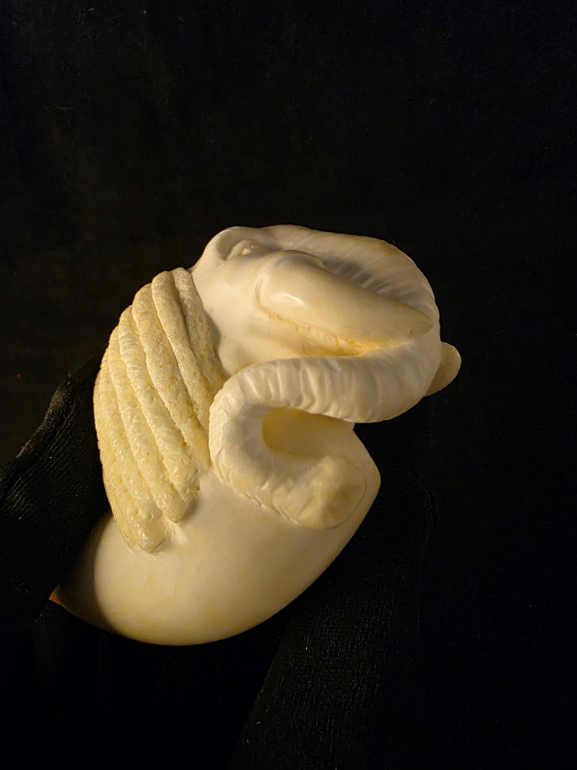 Ganesha Figural Meerschaum Pipe, Fitted Case, Turkish Meerschaum,Sea Foam - Image 9