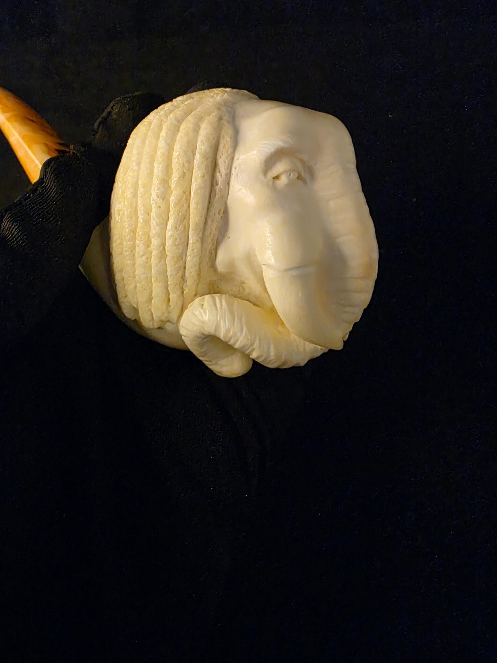 Ganesha Figural Meerschaum Pipe, Fitted Case, Turkish Meerschaum,Sea Foam - Image 7