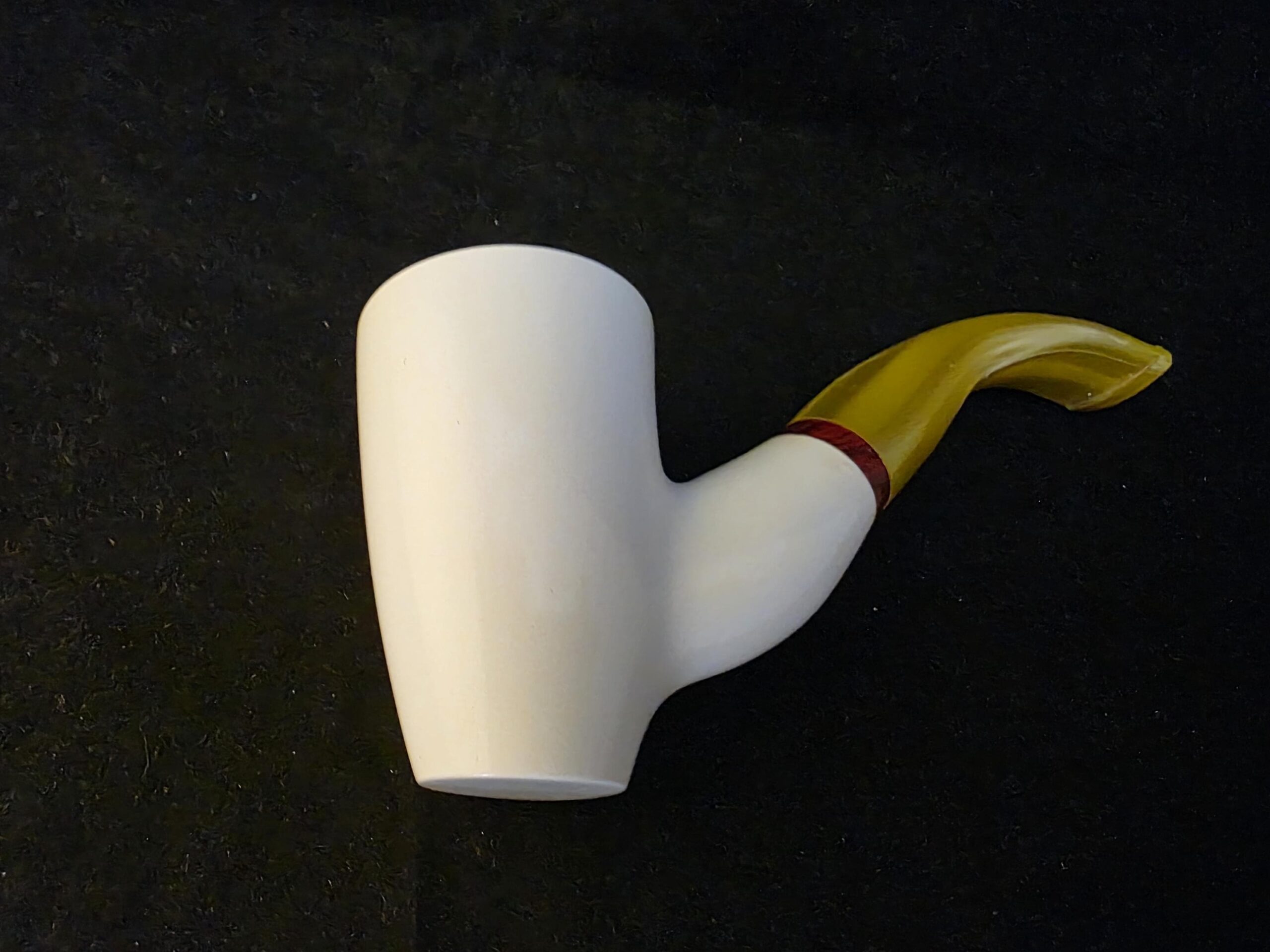 Smoot Classic Meerschaum Pipe,Special Briar Ring Design, Fitted Case,Push and Pull Stem System Block Meerschaum, Turkish Meerschaum,Sea Foam - Image 4