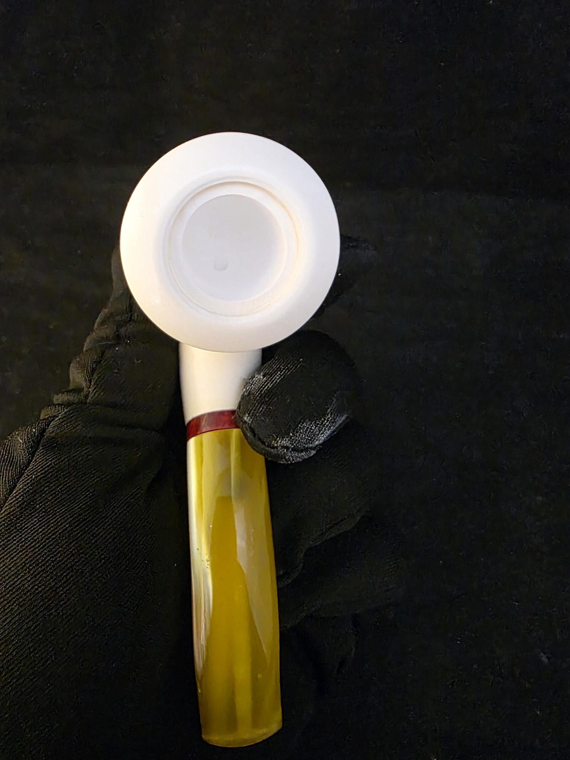 Smoot Classic Meerschaum Pipe,Special Briar Ring Design, Fitted Case,Push and Pull Stem System Block Meerschaum, Turkish Meerschaum,Sea Foam - Image 7