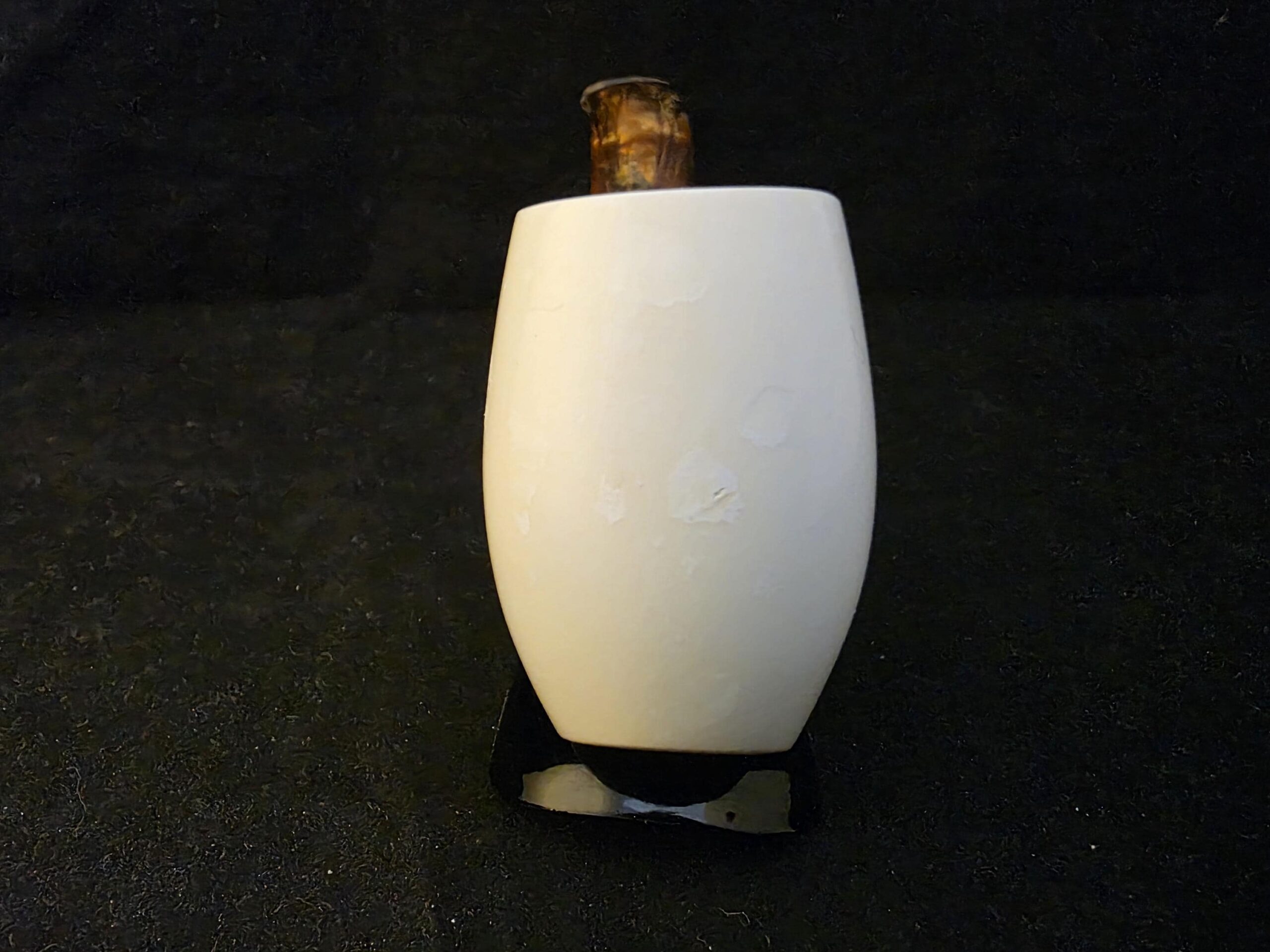 Unique Design Meerschaum Pipe, Hlaf Rustic half Smooth, Fitted Case,Push and Pull Stem System,Reverse Calabash Chamber, Block Meerschaum, - Image 7
