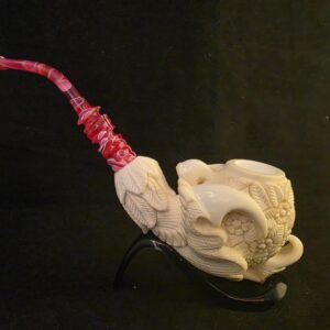 Special Design Eagle Claw Meerschaum Pipe, Block Meerschaum, Unique Acrylic Stem,Turkish Meerschaum, Seafoam,