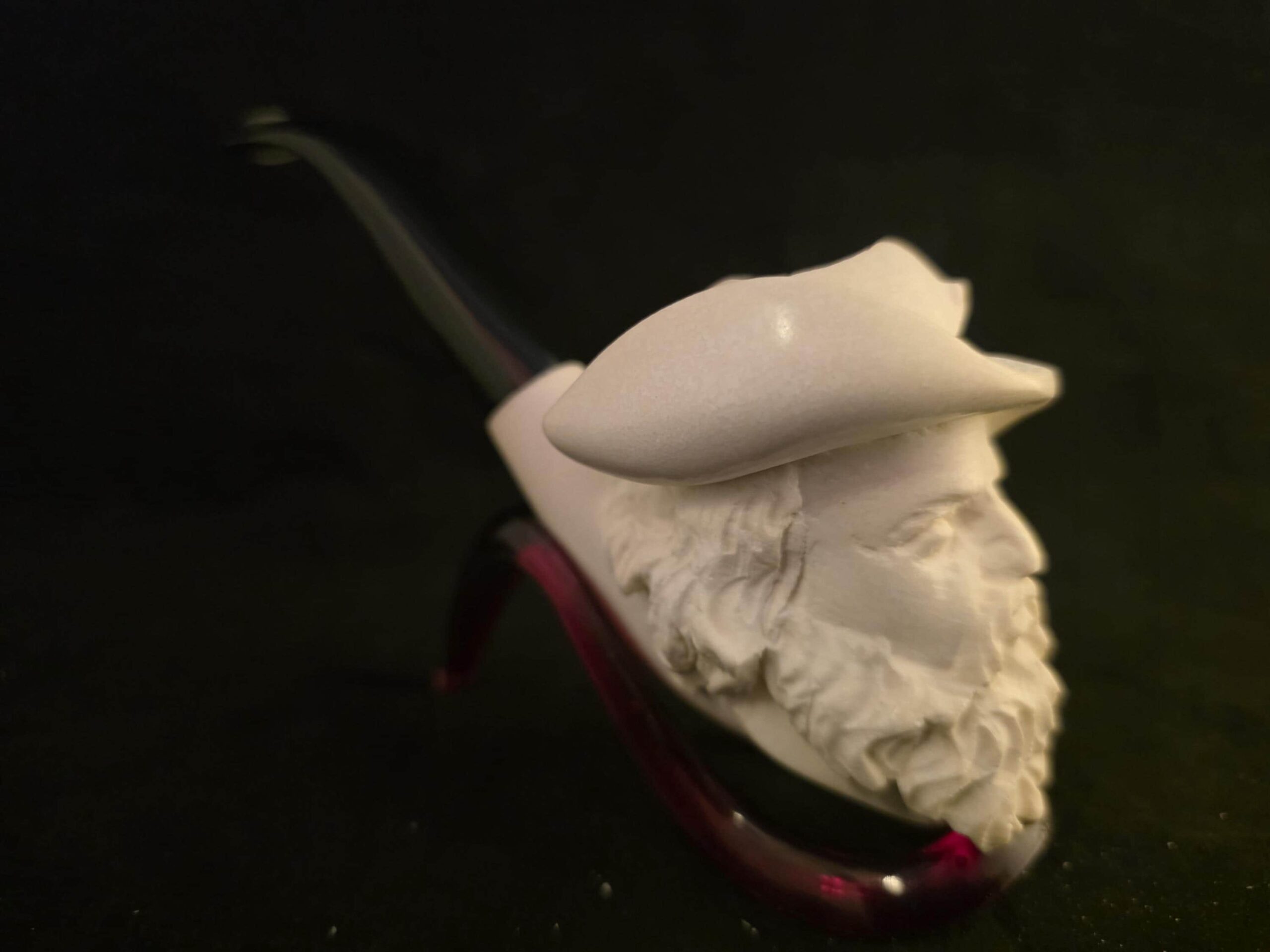 Spanish Knight Meerschaum Pipe, Acrylic Stem, Fitted Case, Block Meerschaum, Turkish Meerschaum,Sea Foam - Image 7