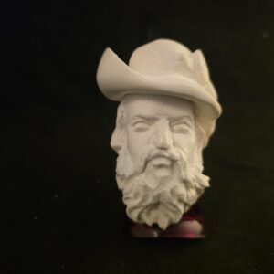 Spanish Knight Meerschaum Pipe, Acrylic Stem, Fitted Case, Block Meerschaum, Turkish Meerschaum,Sea Foam