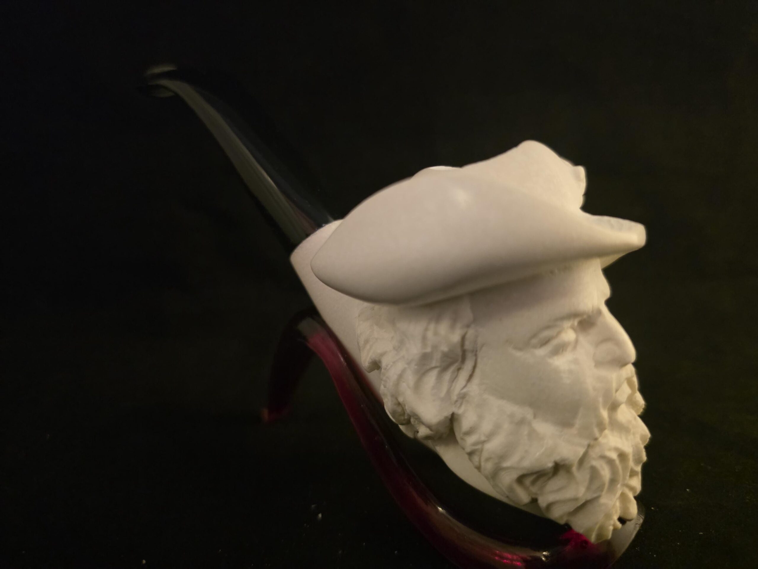 Spanish Knight Meerschaum Pipe, Acrylic Stem, Fitted Case, Block Meerschaum, Turkish Meerschaum,Sea Foam - Image 6