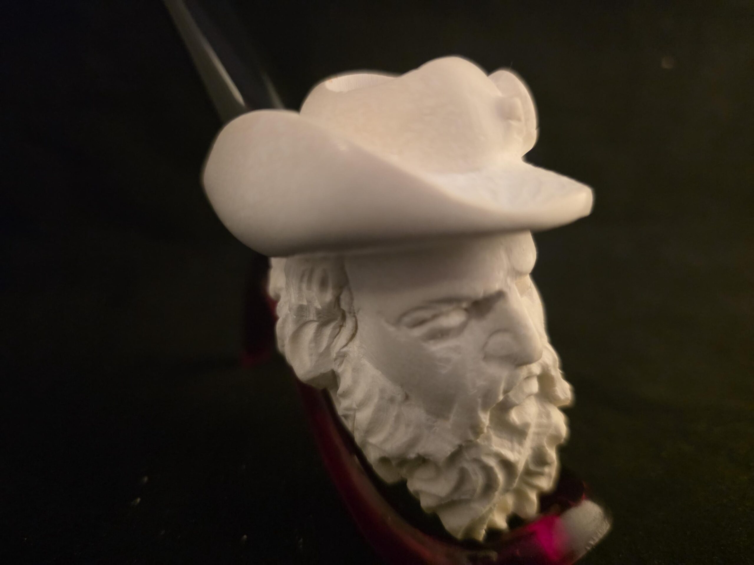 Spanish Knight Meerschaum Pipe, Acrylic Stem, Fitted Case, Block Meerschaum, Turkish Meerschaum,Sea Foam - Image 2