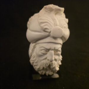 Ottoman Sultan Meerschaum Pipe, hand-carved ruler, acrylic stem.